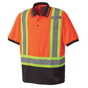 Chemises polo à manches courtes de sécurité réfléchissantes haute visibilité, vêtements de travail pour hommes, chemises de travail de construction réfléchissantes - Product Image 4