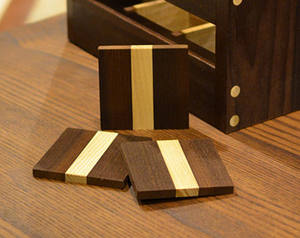 Posavasos de madera de Acacia, posavasos personalizado de diferentes tamaños, hecho a mano de Vietnam - Product Image 4