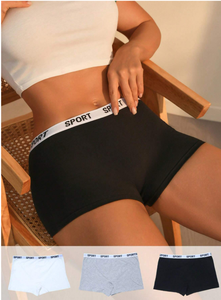 Vente chaude Service OEM Femmes Sexy Taille Basse Boxer Culotte Coton Biologique Imprimé Emballé Sacs En Plastique Direct Vietnamien - Product Image 5