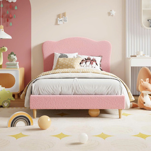 TRIHO-HB-063 Meubles de chambre à coucher modernes, cadre de lit avec tête de lit LED intelligente, station de charge et tiroirs de rangement, lit double pour enfants - Product Image 3