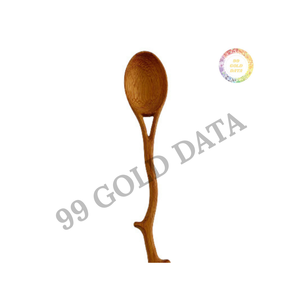 Cuillère en bois faite à la main pour servir et cuisiner ajoute un charme naturel à votre collection d'ustensiles de cuisine - Product Image 1