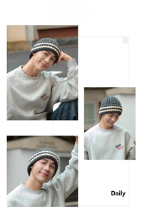 Wholesale Acrylic <b>Beanie</b> <b>Hats</b> With Opposite Letter Jacquard Winter Cap 6 Colors Available <b>Beanie</b> <b>Hat</b> for Women and <b>Men</b> - Product Image 6