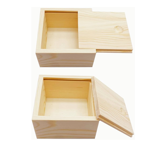 Caja de Regalo Rectangular de Madera para Collares, Joyería, Organizador, Almacenamiento, Manualidades, con Tapa de Madera de Color Natural - Product Image 2