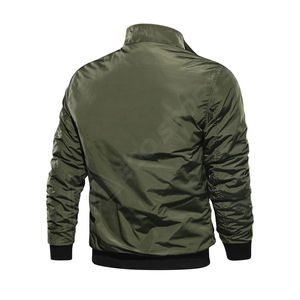 Blousons de bombardier à manches longues imprimés sur mesure en gros pour hommes matériel en laine de haute qualité, élégant, bon marché pour l'extérieur et l'hiver - Product Image 2