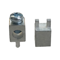 Terminal tembaga M4 6*6*7.5 Terminal kawat perangkat keras lasan kaki ganda sekrup 4mm