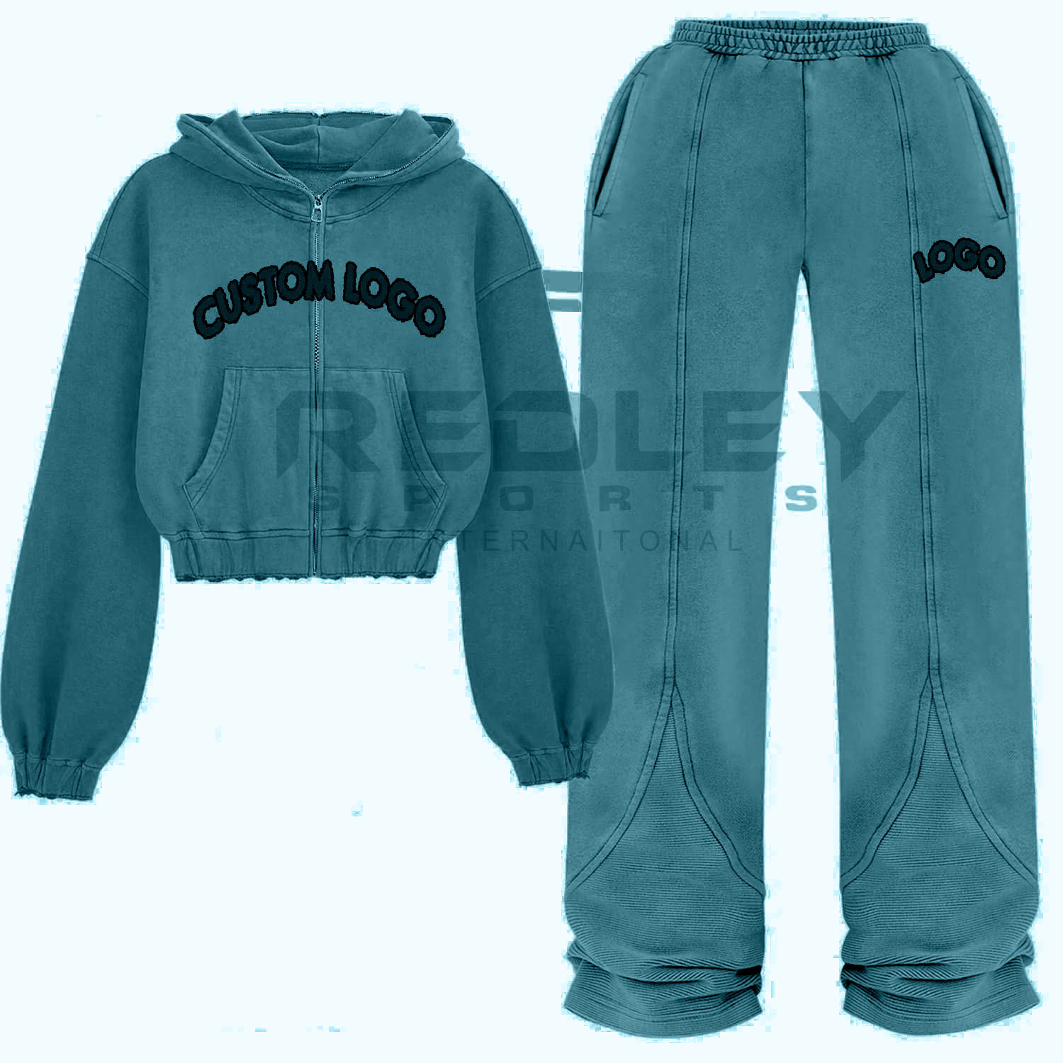 Women's crop top sweatsuit hotsell
