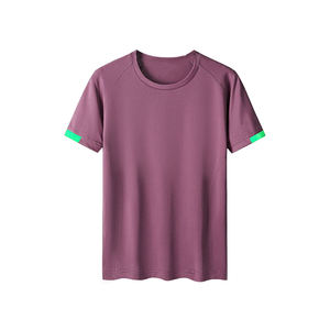 Camiseta de punto transpirable para hombre, novedad de 2022, venta al por mayor con logotipo personalizado, patrón sólido, estilo Formal - Product Image 4