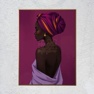 Série d'art en métal Safran et Améthyste, impression de portrait, édition limitée - Product Image 2