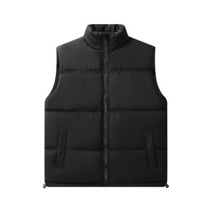 Nueva llegada de los hombres sin mangas acolchado cremallera Puffer chalecos Stand Collar OEM Casual Welted bolsillos dos tonos personalizar Logo ropa deportiva - Product Image 3