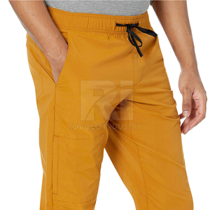 Pantalones de algodón lavados transpirables con logotipo impreso personalizado para hombre, estilo informal ligero de cintura media, precio razonable para rectos - Product Image 4