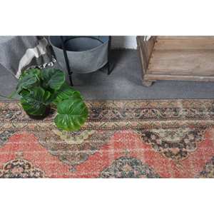 Tapis en laine turque vintage de 4.8x12,8 pieds, patchwork rouge et vert, tissage plat avec support en latex pour les décorations de salon - Product Image 5