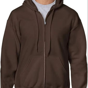 Sweat-shirt à capuche zippé 100% coton pour homme Pull d'hiver Design doublé-Sweats à capuche et sweat-shirts grande taille - Product Image 4