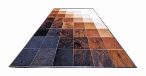 Alfombras y juegos de piel de vaca de algodón de lujo personalizados, rayas tejidas, mascotas, antideslizantes, hogar, sala de estar y dormitorio - Product Image 2
