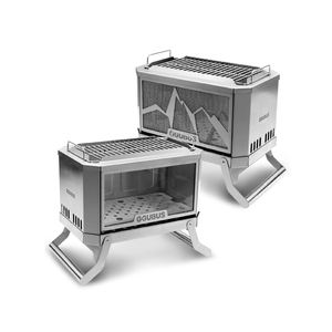 GGUBUS Réchaud à combustion double en acier inoxydable avec grilles de panneau de maische de taille XL Foyer d'extérieur pour barbecue Bonfire Inspiré par la Corée - Product Image 1