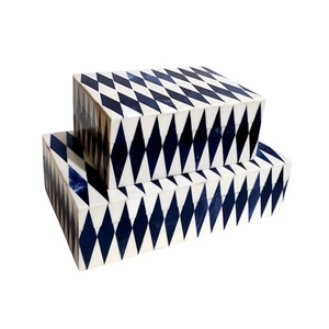 Boîte à bijoux en bois avec incrustations d'os faites à la main, design floral, étui de rangement en bois, organisateur décoratif haut de gamme pour bijoux - Product Image 1