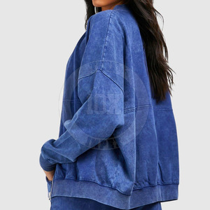2025 Fashion Acid Wash Tracksuit For Women Oversized Hoodie + Pants Women's Vintage Style Acid Wash Tracksuit - Product Image 6