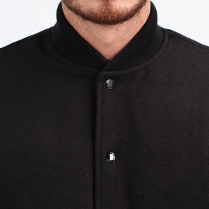 Veste universitaire OEM pour hommes avec manches en cuir et laine Bomber de baseball personnalisée Streetwear Veste d'hiver décontractée du fabricant de la mode d'usine - Product Image 5