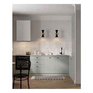 Muebles de cocina Servicio OEM Alta calidad Nuevo panel modular moderno Gabinete de cocina de madera MDF con revestimiento laminado - Product Image 1