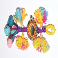 Couverture polyester boucles d'oreilles soie gland cordon en stock métal gland charme livre marque glands