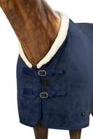 Couverture de luxe pour cheval en polaire avec col en fausse fourrure, douce et chaude, équipement d'équitation, vêtement premium pour cheval