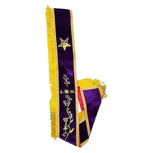 สายสะพายปักลายคุณภาพสูง งานฝีมือ สำหรับเครื่องแบบ สายสะพายปักลายทางการสำหรับช่างฝีมือ สายสะพายสำหรับเครื่องราชอิสริยาภรณ์เมสัน - Product Image 4