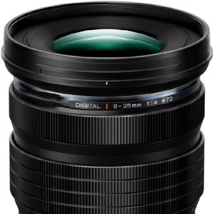 Lente de Zoom Ultra Gran Angular Digital ED 8-25mm F4.0 PRO para Sistema Micro Cuatro Tercios, Diseño Sellado a Prueba de Agua, Embrague MF, Formato Completo - Product Image 1