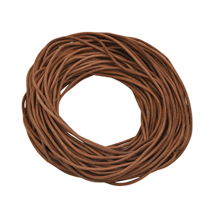 Vente en gros de cordon rond en cuir de 3mm finition naturelle pour la fabrication de bijoux bricolage artisanat et utilisation polyvalente fournie par un exportateur indien - Product Image 1