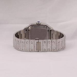 Venta caliente estilo rapero de lujo Iced Vvs Hiphop Champion anillo de acero inoxidable banda ETA movimiento Real VVS Moissanite diamante hombres - Product Image 3