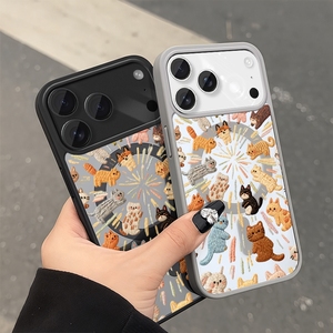 เคสโทรศัพท์ลายแมวนำโชค สำหรับ iPhone 11 ถึง 17 Pro Max  วัสดุ TPU นิ่ม ลายดอกไม้สีขาว  สำหรับทุกเพศ - Product Image 3
