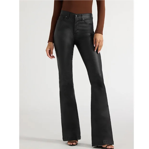Pantalon évasé en denim extensible pour femmes taille haute élastique nouveau style streetwear pour l'hiver-Vente en gros - Product Image 4