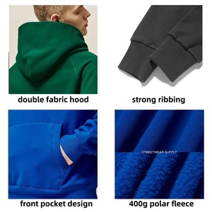 เสื้อมีฮู้ดผ้าคอตตอนสำหรับผู้หญิง, เสื้อฮู้ดแบบเปิดไหล่ปล่อยคู่สีดำใส่ได้ทั้งชายและหญิง - Product Image 6