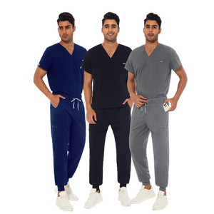 Vente flash : Scrubs médicaux unisexes en jersey de coton/polyester doux, lavables et anti-rides, uniformes d'hôpital, ensembles de jogging - Product Image 3