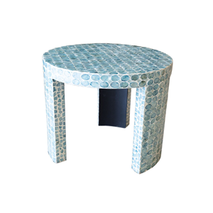 Table basse ronde en nacre de qualité supérieure vadrouille incrustation meubles de salon Design de luxe pour la maison en gros du Vietnam - Product Image 1