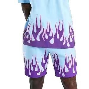 Vêtements pour hommes de haute qualité 100% coton été t-shirt et short ensemble décontracté imprimé ensemble OEM Logo personnalisé en gros respirant - Product Image 6