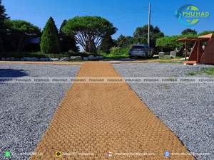 <b>Coir</b> <b>Mat</b> Outdoor for Road Lining Erosion Control Widely Used <b>Roll</b> Shape Brown Color - Product Image 3