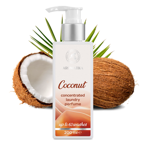 Aromatika Sweet Coconut Fragrance Concentrated Laundry Perfume 200ml Pump Bottle Fabric Softener for Clothing Care - Product Image 1