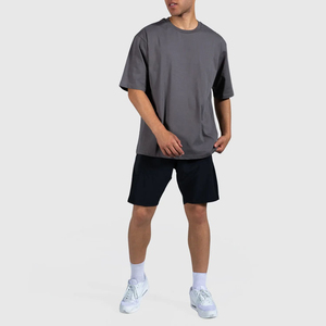 เสื้อยืดออกกำลังกายแห้งเร็ว แขนครึ่งตัว แบบเรียบ สำหรับผู้ชาย รับผลิตตามแบบ OEM พร้อมสกรีนโลโก้ - Product Image 4