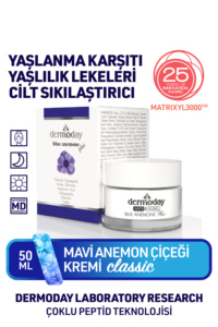 Dermoday Blue Anemone Plus Crema Facial Antienvejecimiento 50ml |   Tratamiento para Arrugas con Péptidos y Ácido Hialurónico - Product Image 2