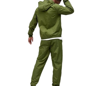 Logotipo personalizado de los hombres 2025 Streetwear de alta calidad 100% Nylon Stand Collar cierre de cremallera ligero cortavientos conjunto estilo Casual - Product Image 2