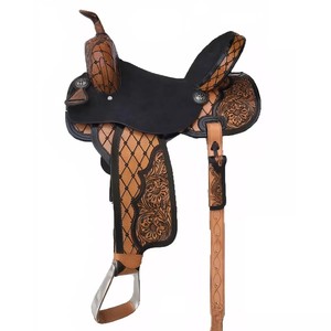 La mayoría de los vendedores Western Barrel Racing Horse Saddle Tack Western Pleasure Trail Cowboy Leather Tack Horse Dressage Saddle Pad - Product Image 1