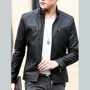 Outdoor Men's <b>Waterproof</b> Calf Skin Leather High Quality Men's <b>Jacket</b> with Stand Collar Hooded Stylish <b>Winter</b> <b>Jacket</b> - Product Image 5