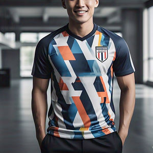 Camiseta de fútbol deportiva personalizada para jóvenes, ropa de fútbol, camiseta Unisex transpirable de fútbol, camisetas de cuello redondo para hombres - Product Image 4