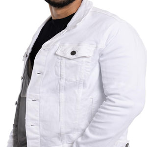 แจ็กเก็ตผ้ายีนส์สำหรับผู้ชายเสื้อแจ็กเก็ตยีนส์ระบายอากาศได้ดีสวมใส่สบายซักง่าย - Product Image 3