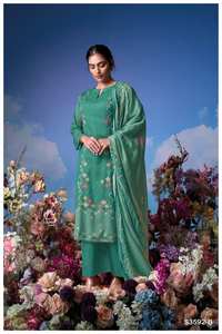 คอลเลกชั่นซาลวาร์คามีซปักด้วยมือผ้าฝ้ายพิมพ์ลายสำหรับงานปาร์ตี้เสื้อผ้าอินเดียและปากีสถานขายส่ง - Product Image 4