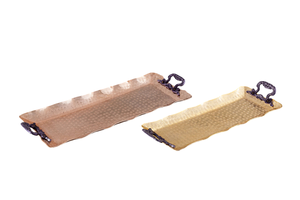 Plateau de service en métal avec poignées, fourniture d'hôtels et de restaurants, plateau en fonte d'aluminium, utilisations polyvalentes, plat et plateau de service en argent - Product Image 5