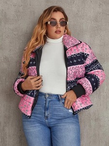 Chaqueta acolchada para mujer, manga larga, cremallera completa, invierno, cálida, a la moda, a prueba de viento, chaqueta acolchada para mujer - Product Image 4