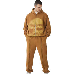 Bulk Order Supplier for Oversized Mens Tracksuits Custom <b>Hoodie</b> and Jogger Set Streetwear Wholesale Fashion Sportswear - Product Image 4