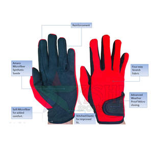 Gants d'équitation en cuir d'hiver personnalisés avec logo de marque privée, respirants, légers, imperméables, doigts entiers - Product Image 5