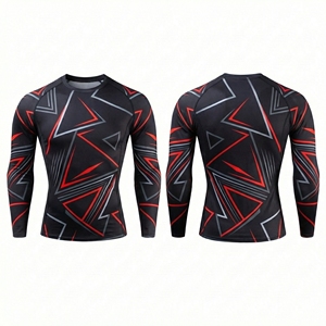 Camiseta de Compresión de Manga Larga para Hombre, Personalizada OEM ODM, para MMA BJJ, con Estampado por Sublimación, Ropa de Entrenamiento de Grappling - Product Image 1