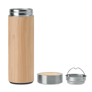Bouteille d'eau en bambou durable BATUMI 400 ml avec infuseur à thé - Product Image 1